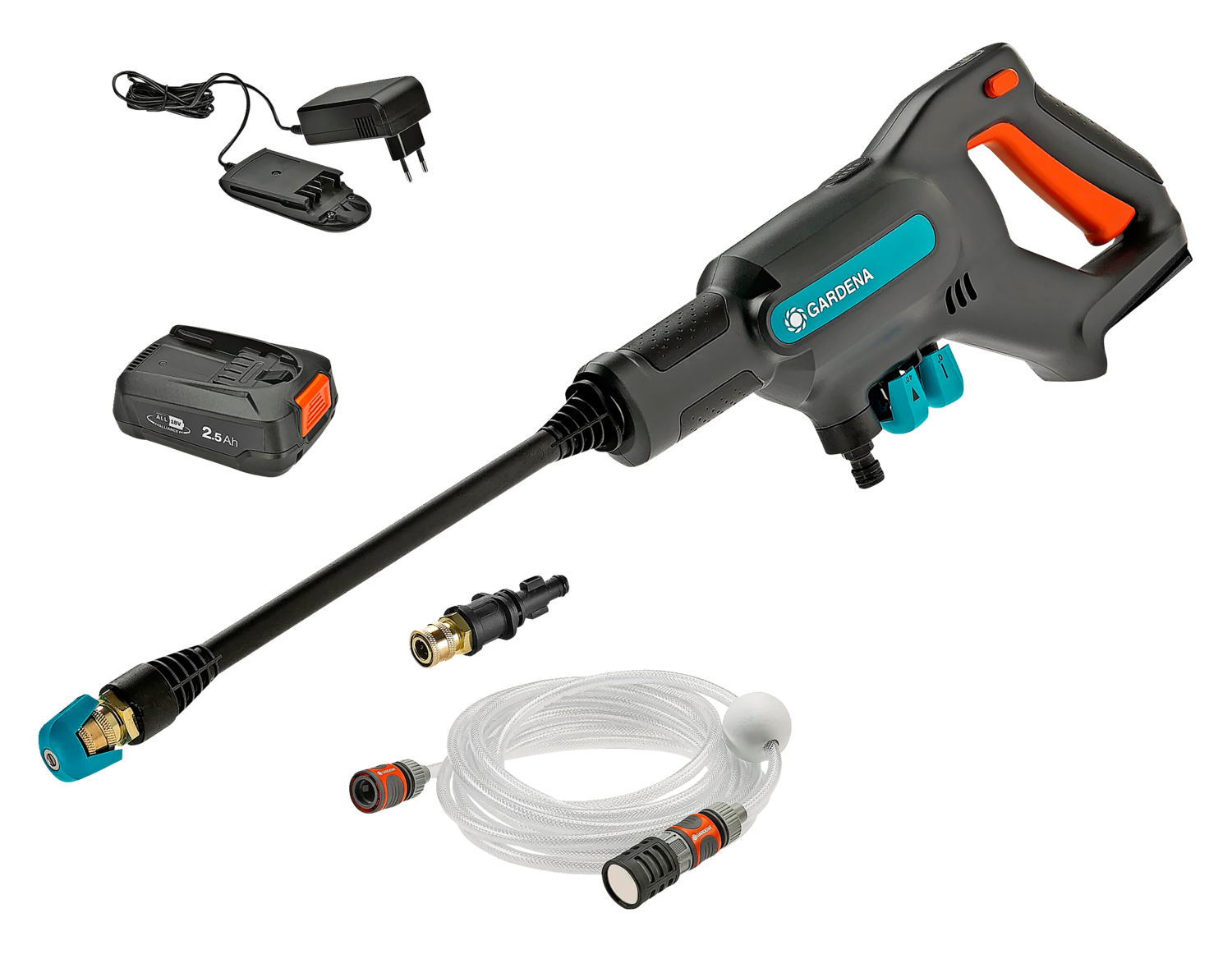 Gardena AquaClean 24/18V Højtryksrenser, medium med batteri og lader