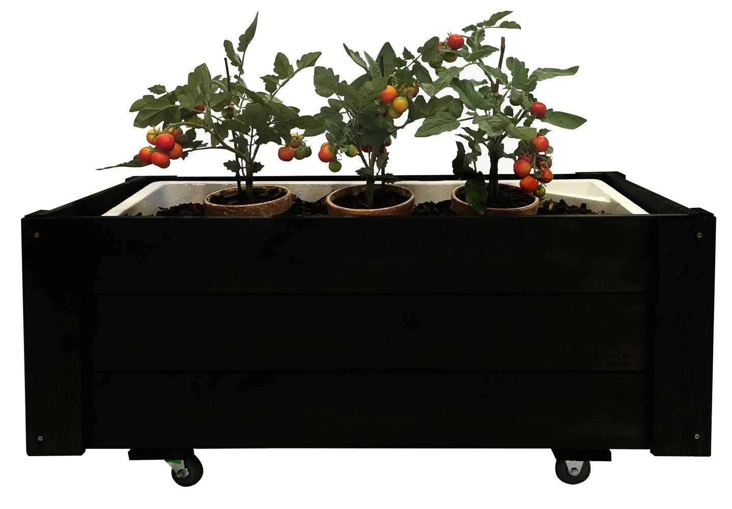 Garden Life Kapilærkasseskjuler med hjul - sort