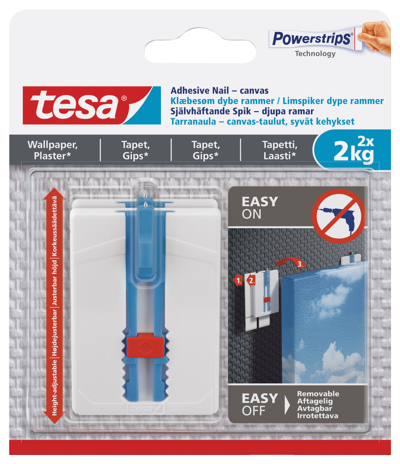 Tesa Klæbesøm X 2 Tsms Til Dybe Rammer Tapet 2Kg