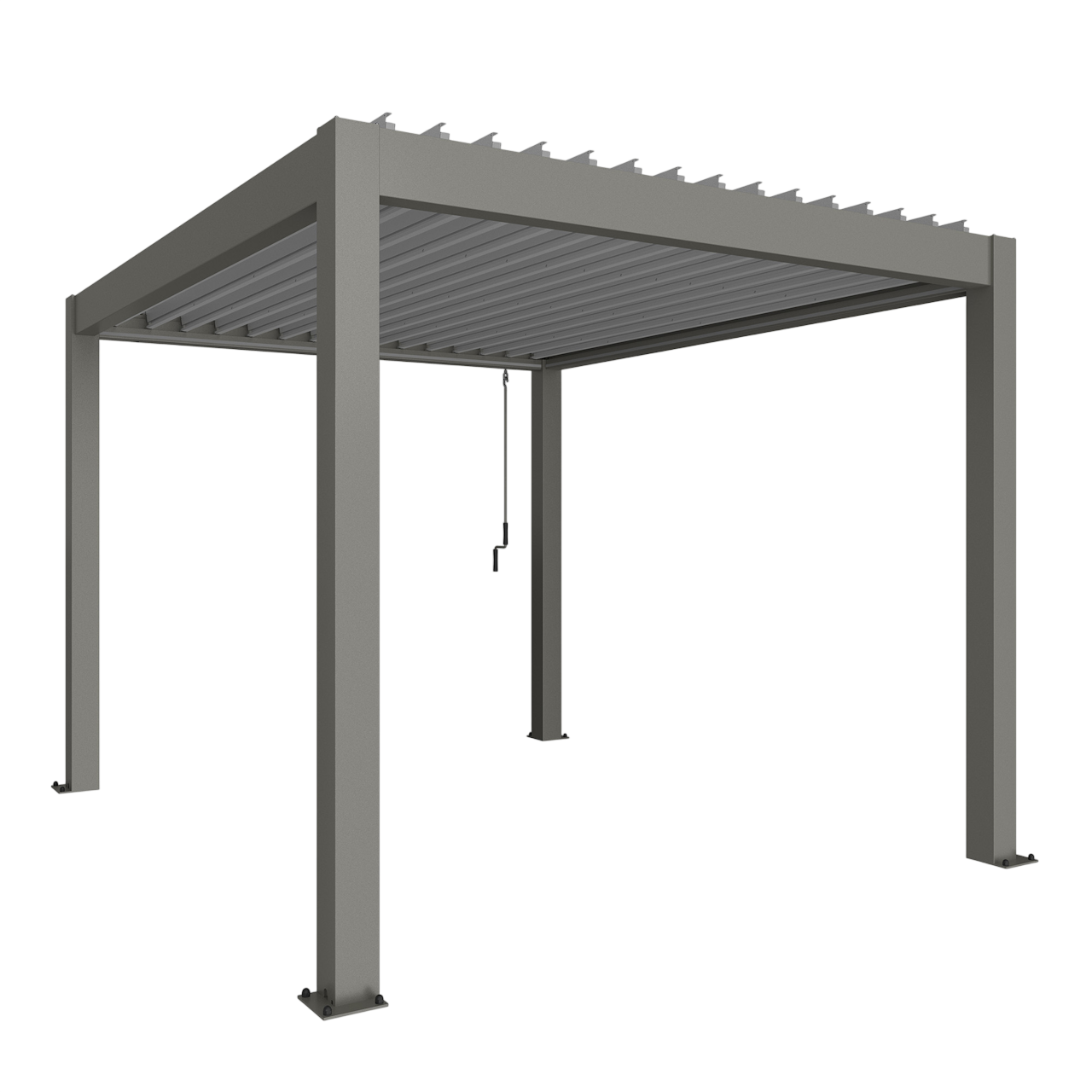 Biohort Str. 3×3,5 Pergola i kvartsgrå metallic/sølv metallic