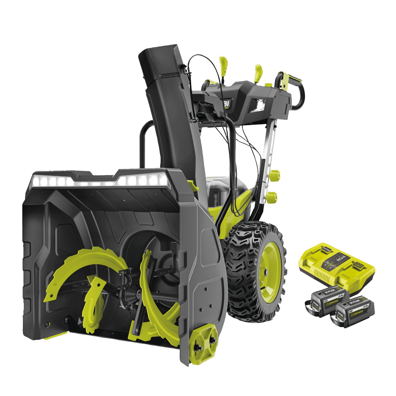 Ryobi RY36STX61A-260F MAX POWER 36V Sneslynge med 2 stk. 6,0Ah batteri og lader