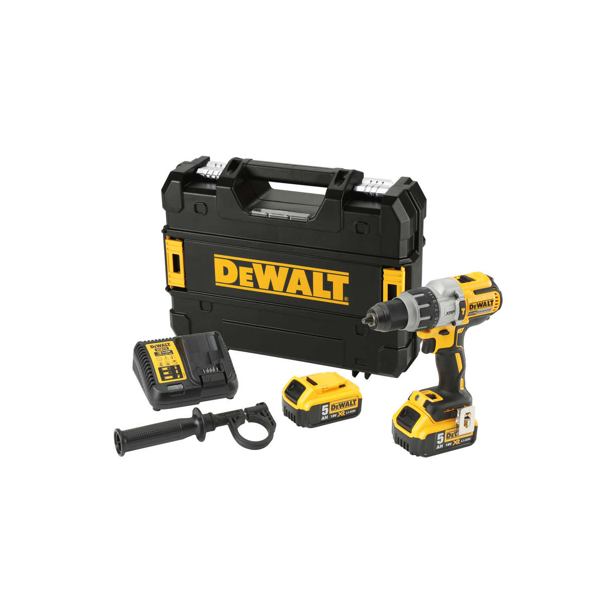 Dewalt DCD996P2-QW 18V XR Slagbore-/skruemaskine med 2 stk. 5,0Ah batterier