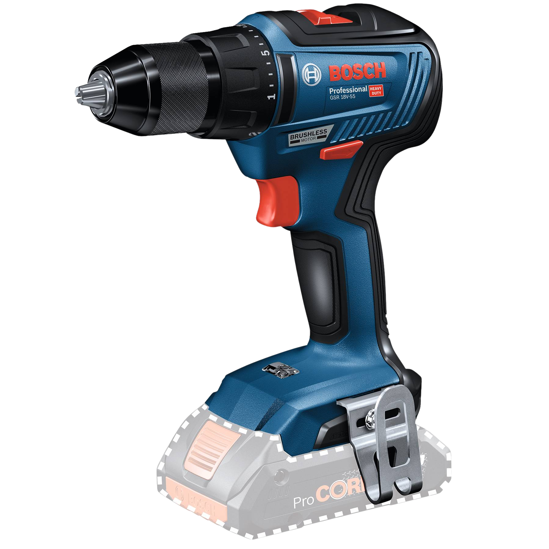 Bosch GSR 18V-55 Bore-/skruemaskine – Solo