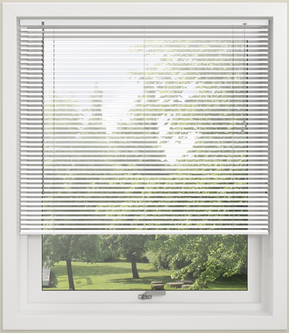 Debel Twist Alu persienne i hvid 110x130 cm