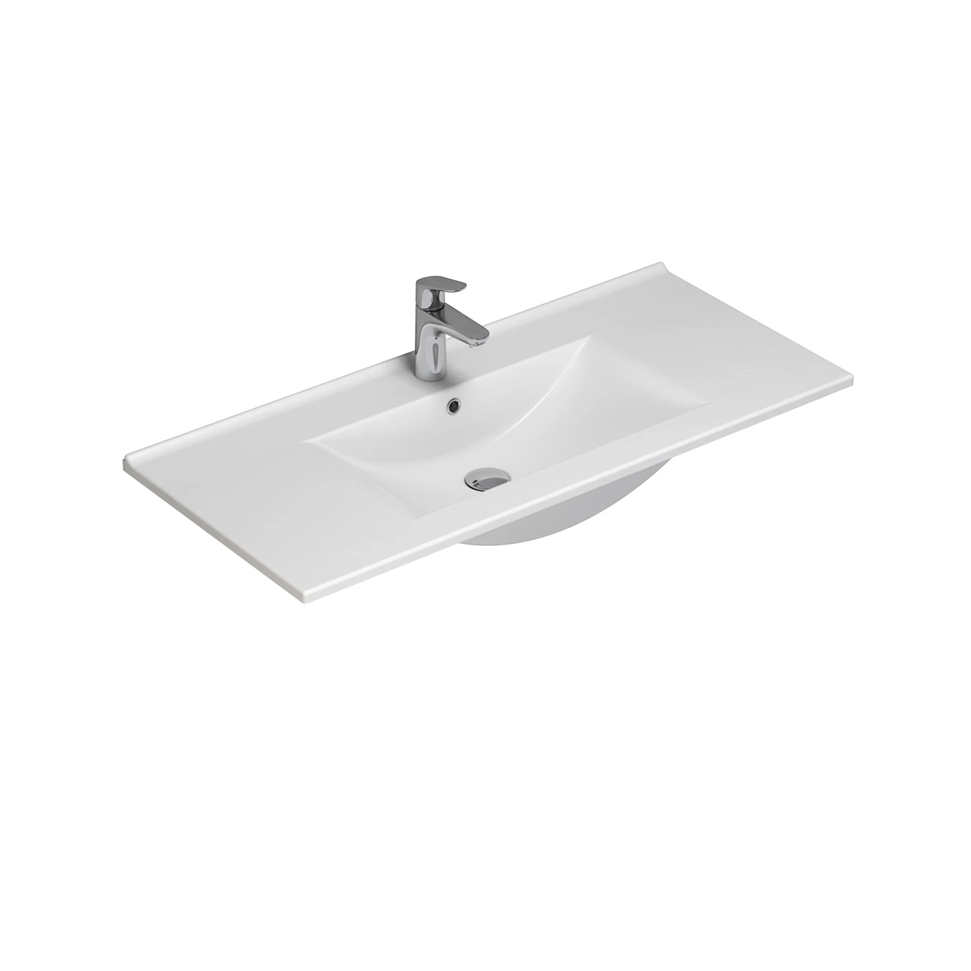Scanbad Multo+ Amber håndvask 100 cm porcelæn hvid