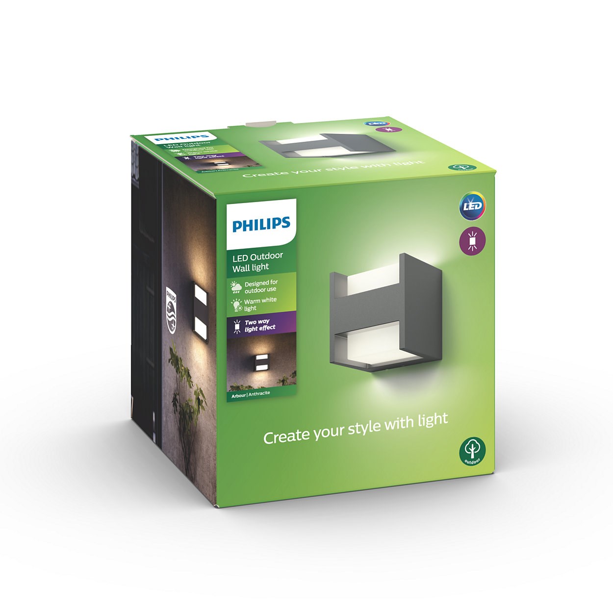 Philips myGarden Arbour Udendørs Væglampe i antracitgrå
