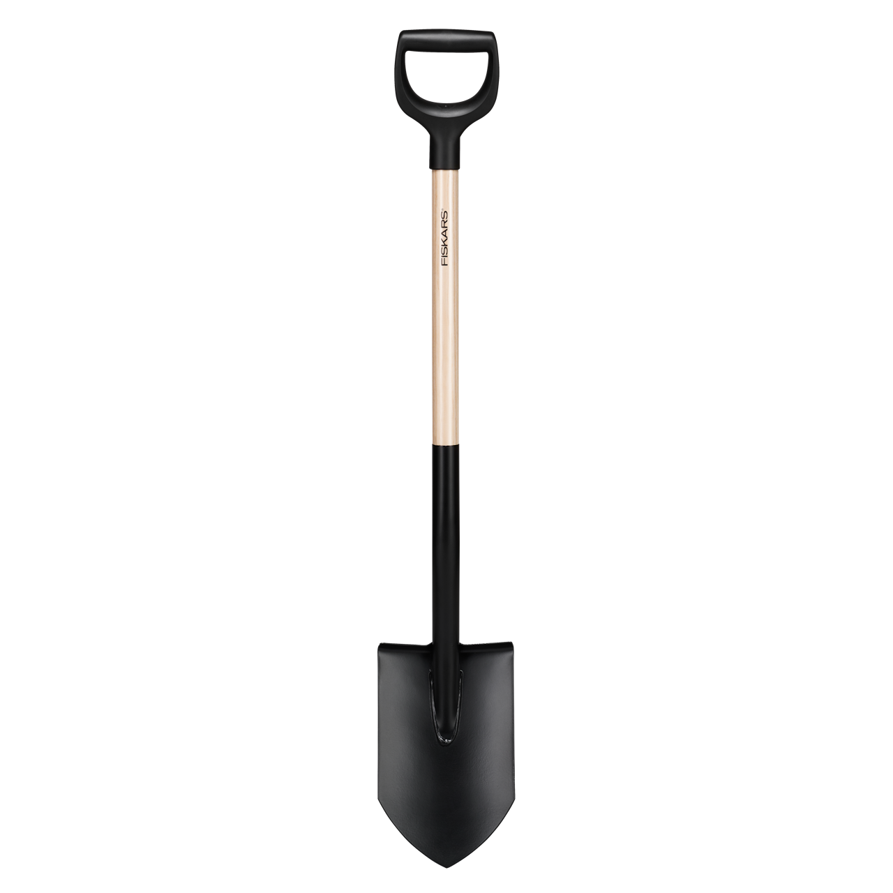 Fiskars Solid Spidsspade med træskaft