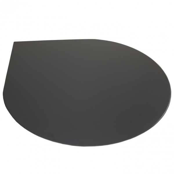 Morsø Dråbeformet gulvplade i sort stål 110x130 cm