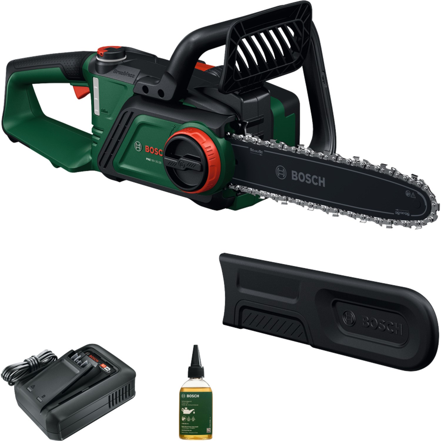 Bosch PKE 18V-30-28 Kædesav med 4,0Ah batteri og lader