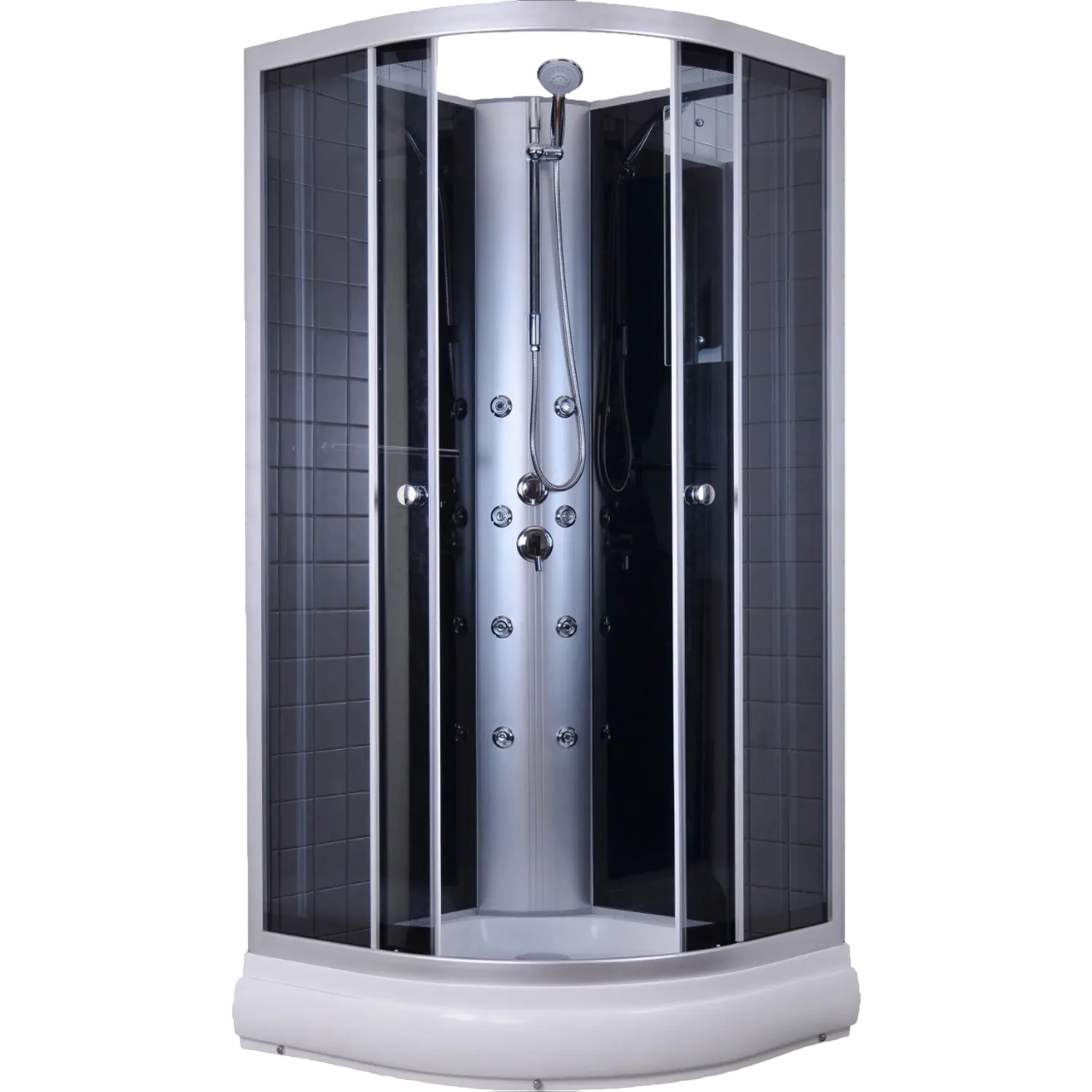 Milobad Rondo Brusekabine 90x90 cm halvrund