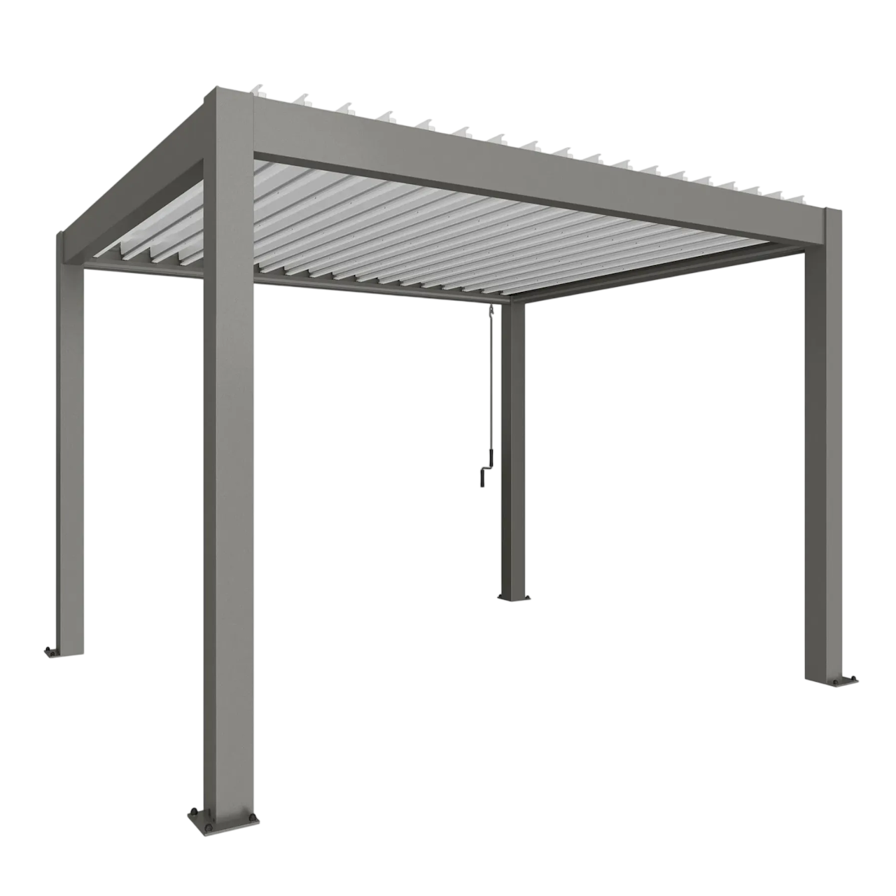 Biohort Str. 3,5×3 Pergola i kvartsgrå metallic/hvid