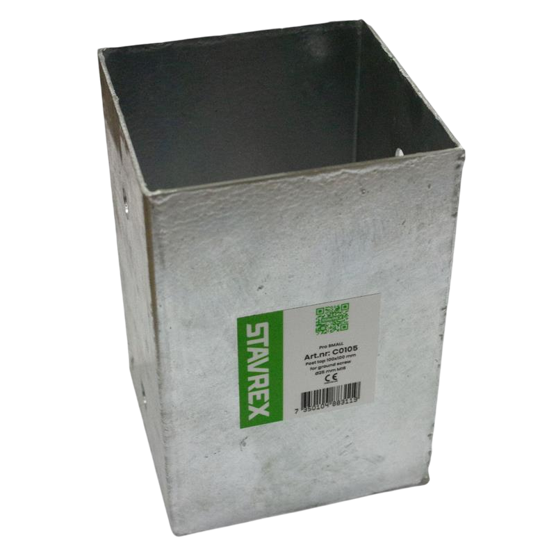 Stavrex Stolpefod til tilbygningsbare jordskrue 100x100x150 mm