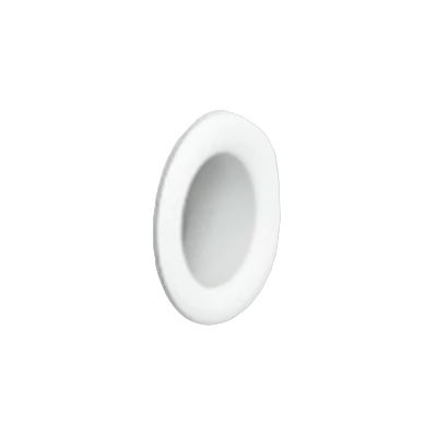 Overløbsroset til porcelænsvask - hvid mat