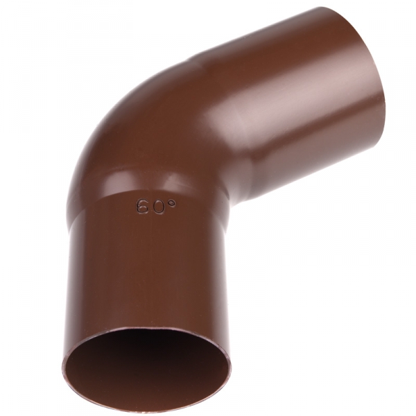 Plastmo plast 75 gr. bøjning 75 mm i brun