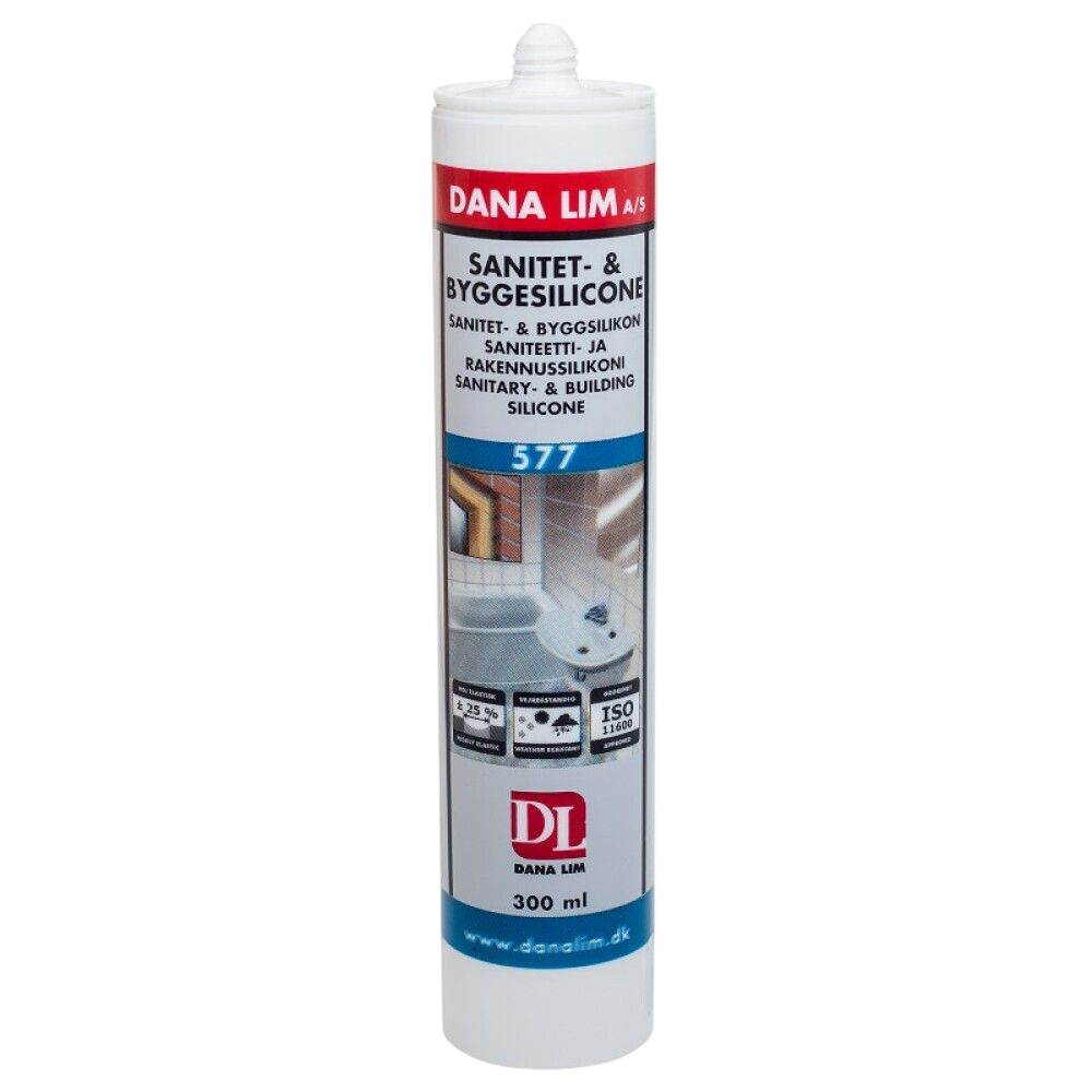 Dana Lim Sanitet- og Byggesilicone 577 Hvid