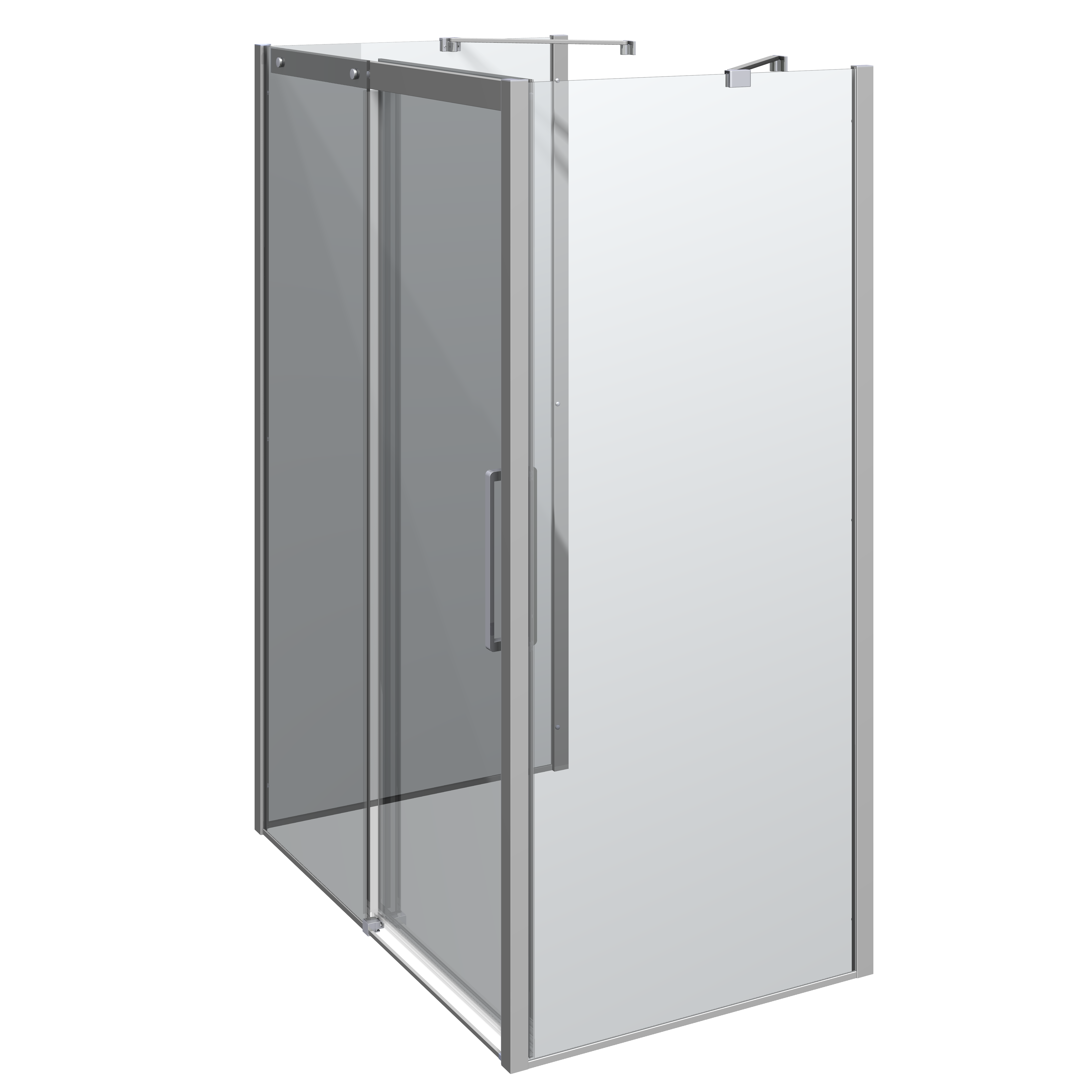 Scanbad Classic skydedør med 2 sidevægge vendbar 140x90 cm
