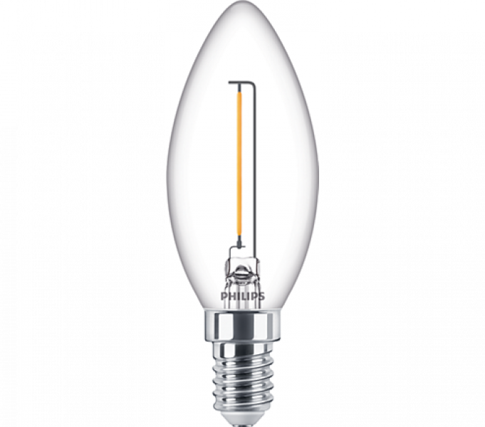 Philips LED kerte klar 15W E14