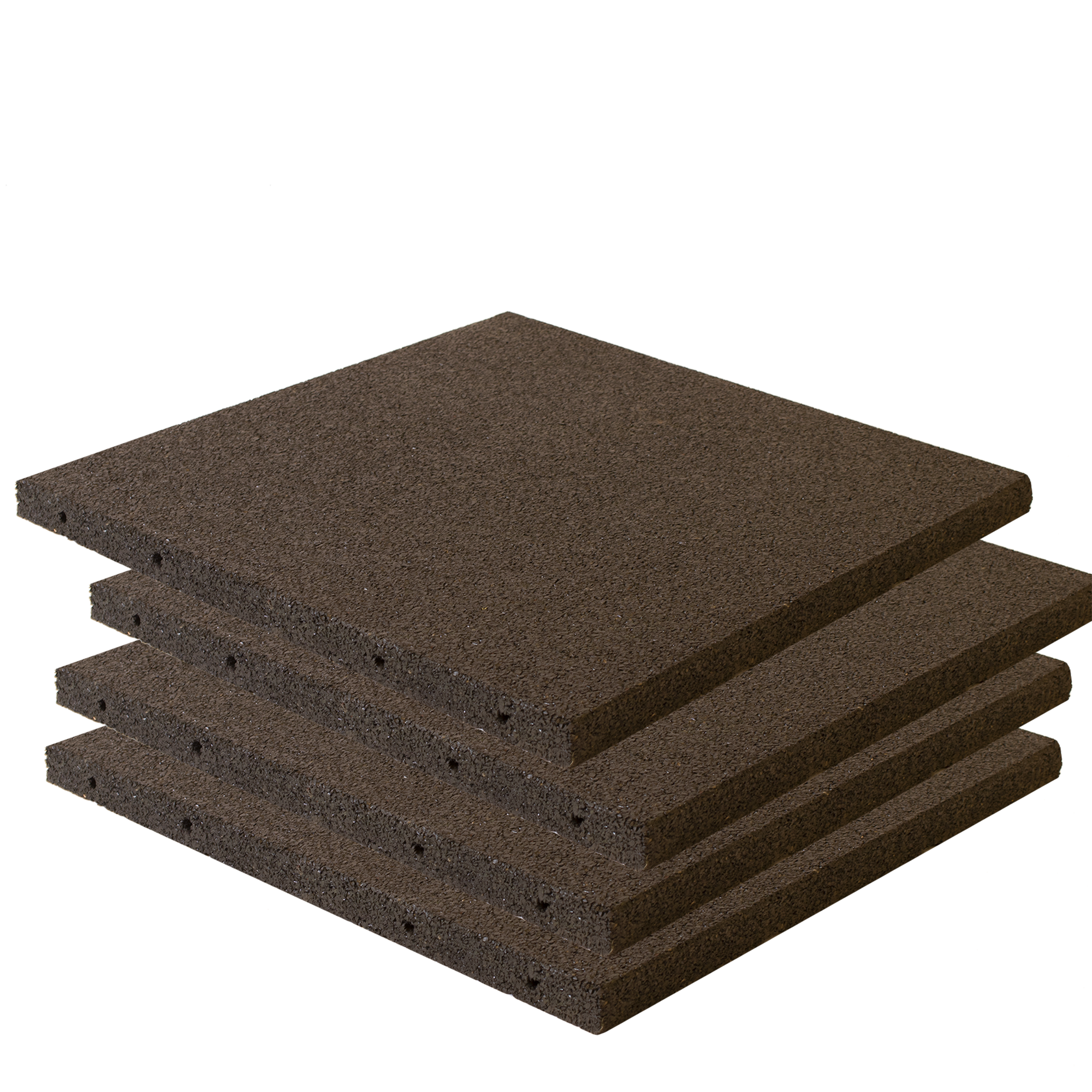 Nordic Play Gummiflise i sort 50 x 50 x 3 cm 7,5 m2 - 30 stk.
