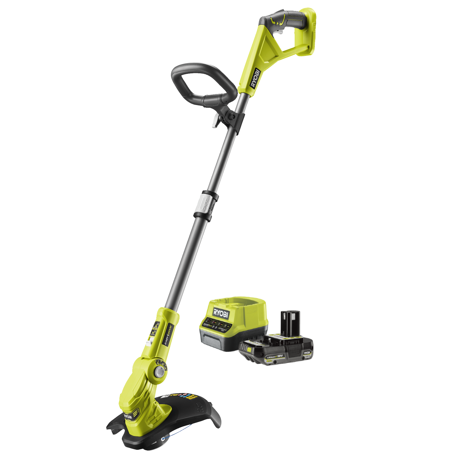 Ryobi OLT1832A ONE+ 18V Græstrimmer med 2,0 Ah batteri og hurtiglader