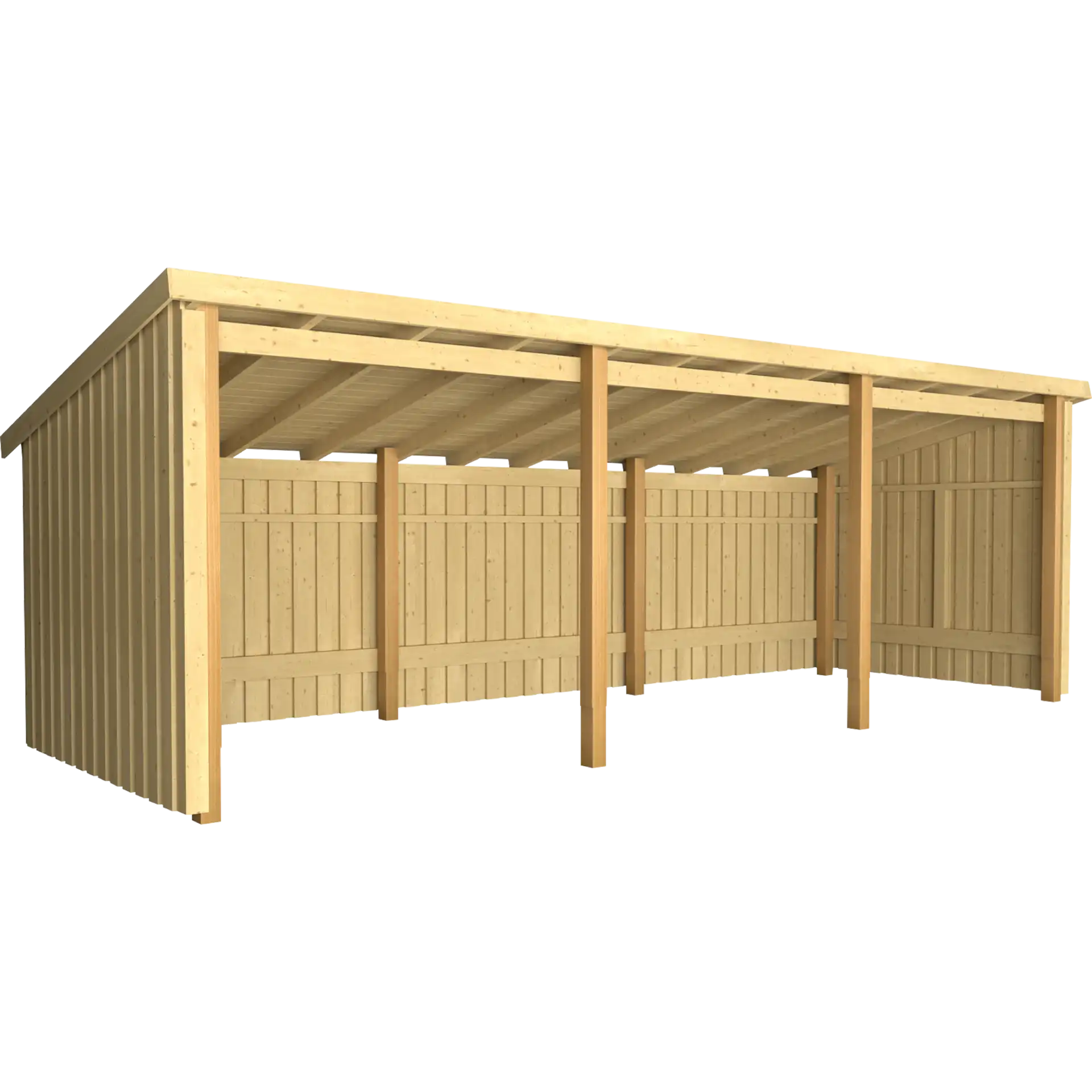 Plus Nordic Multi Havehus 14 m² - 3 moduler åben - inkl. tagpap/alulister