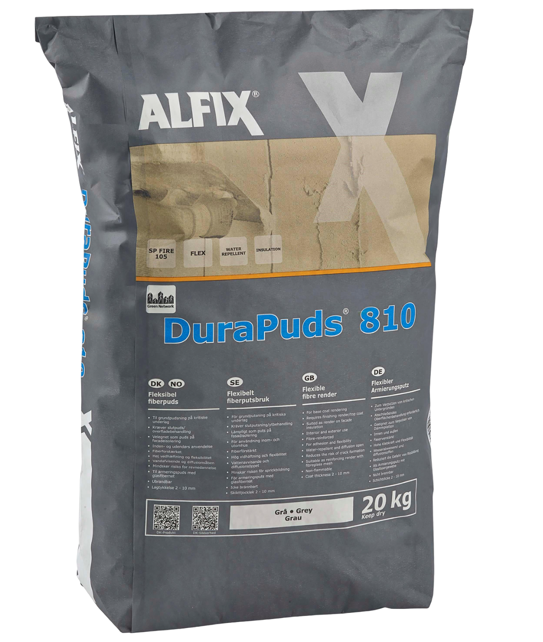 Alfix DuraPuds 810 Fleksibel fiberpuds 20 kg