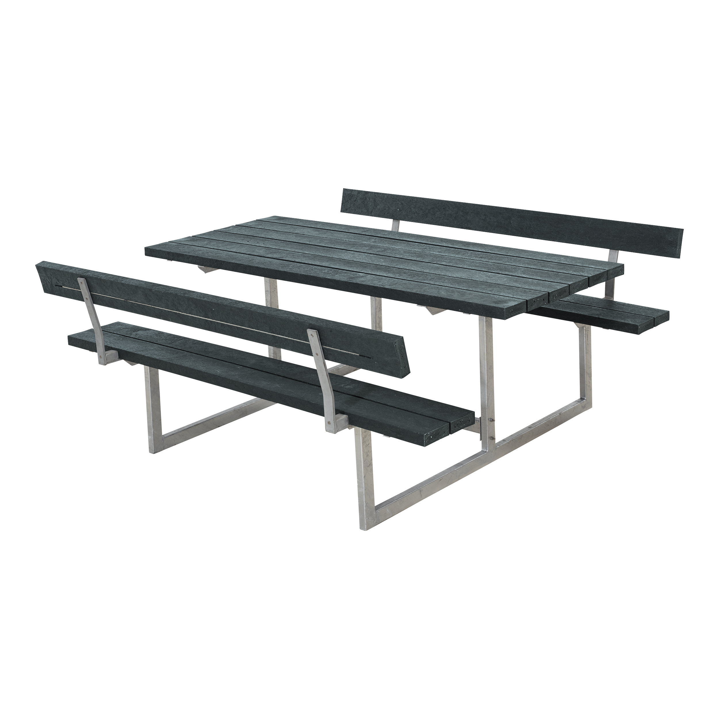 Plus Basic Bord/Bænkesæt m/2 ryglæn 177 cm - Grå ReTex