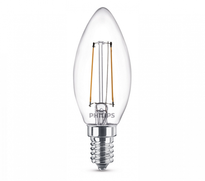 Philips LED kerte klar 25W E14