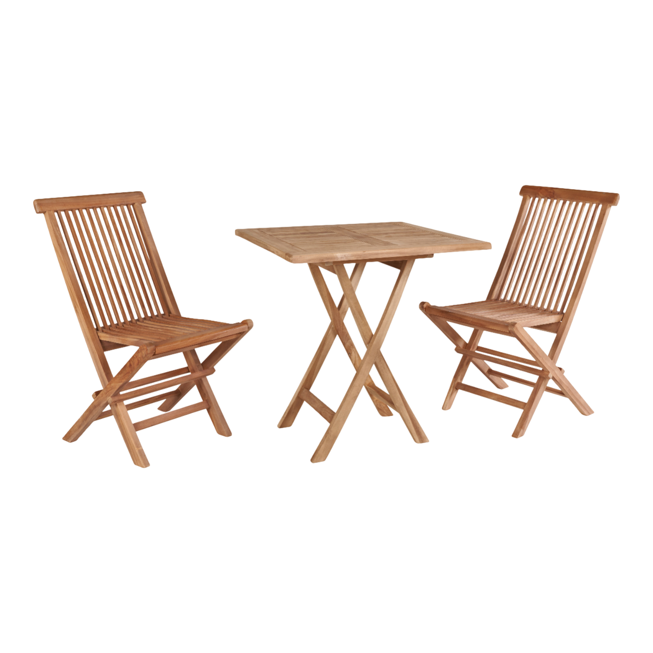 Veluna Vaja/Ryoss Cafesæt med bord og 2 stole i teak