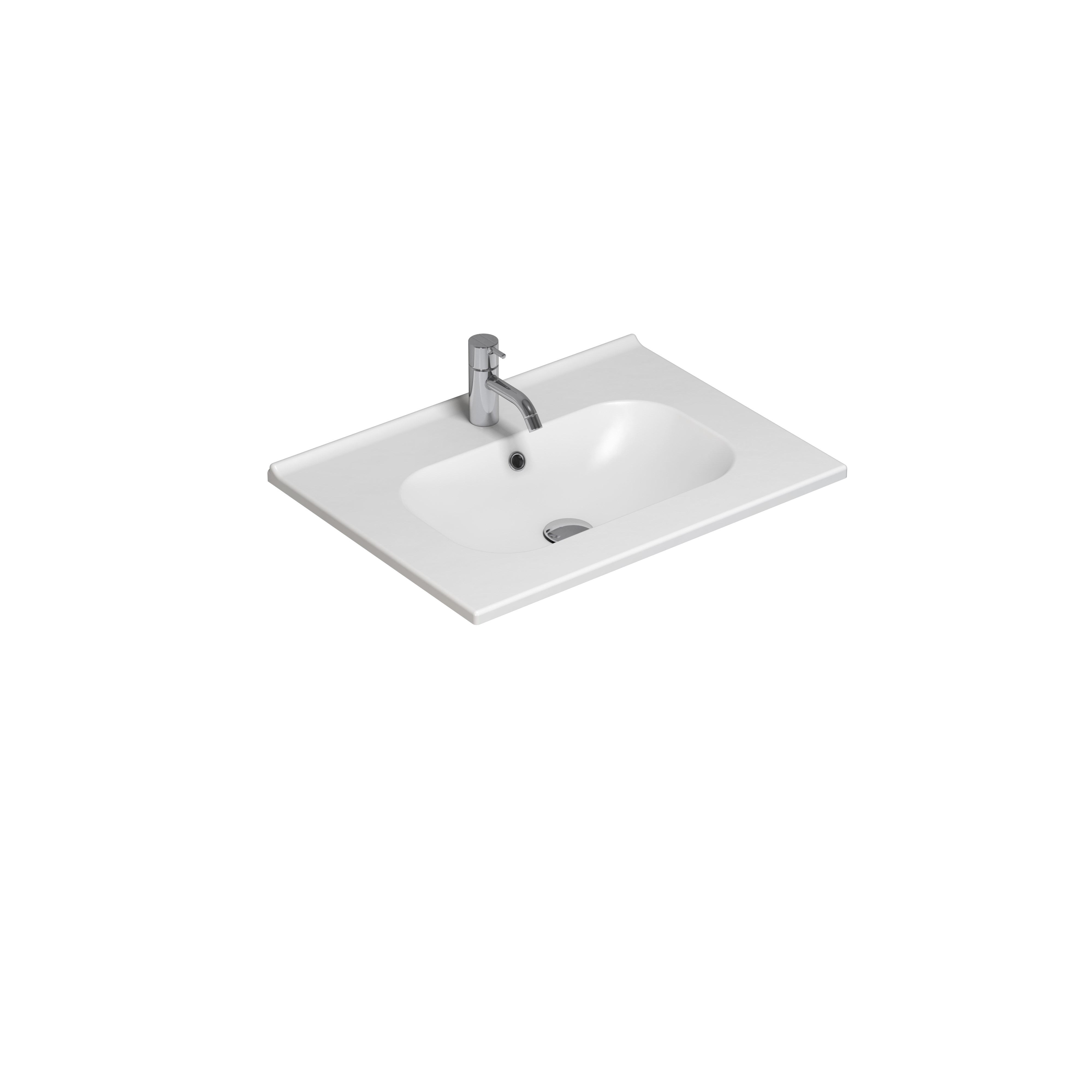 Scanbad Delta Karat håndvask 60 cm porcelæn hvid