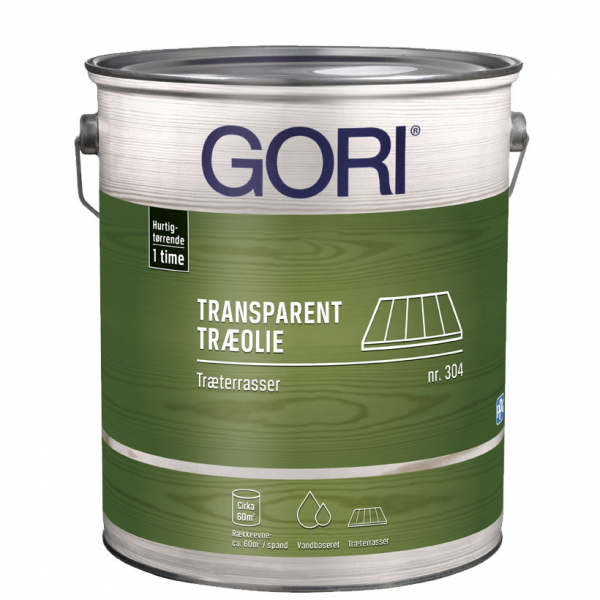 Gori Transparent træolie 304 træterrasse farveløs 5 liter