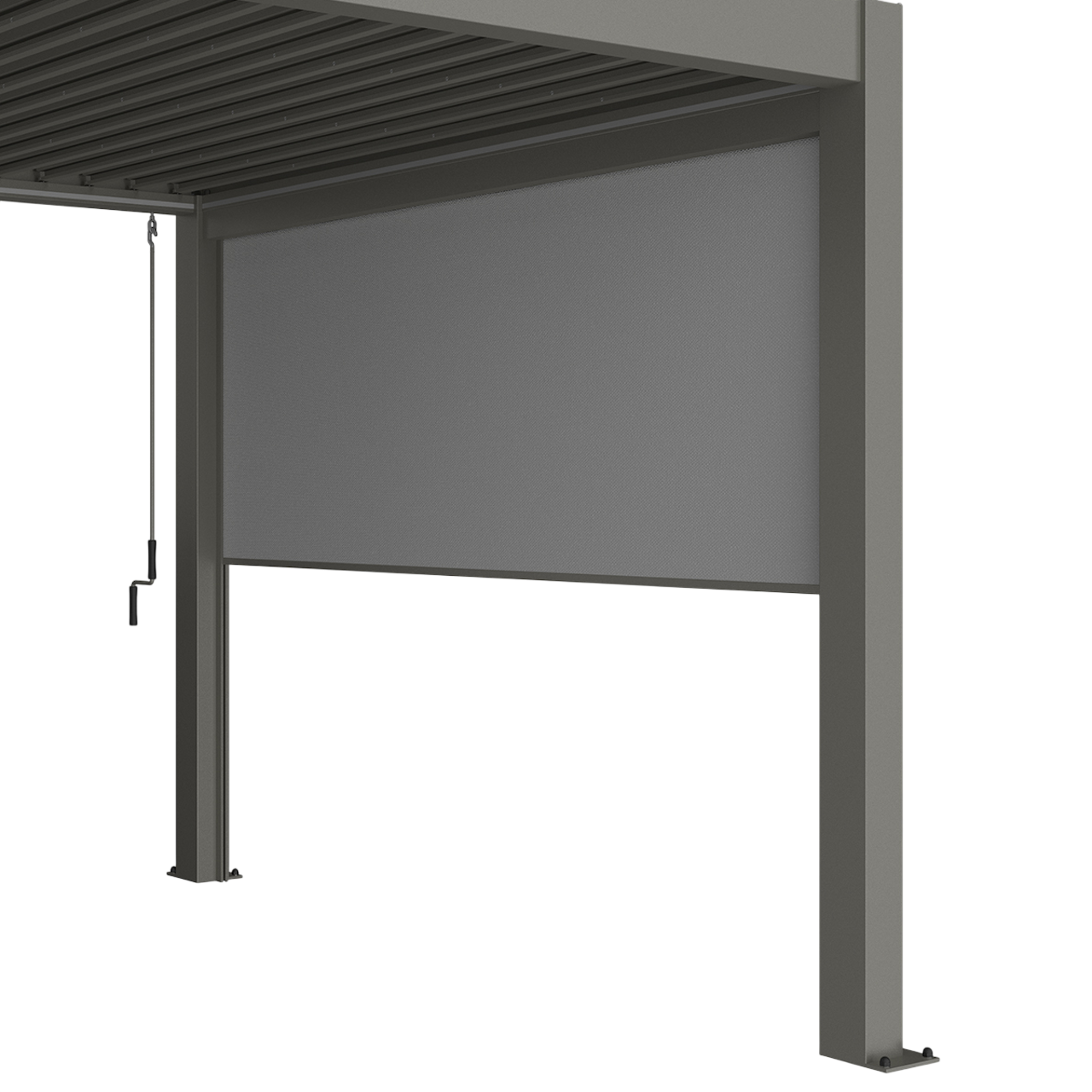 Biohort Solskærm i kvartsgrå metallic til 3 m pergola