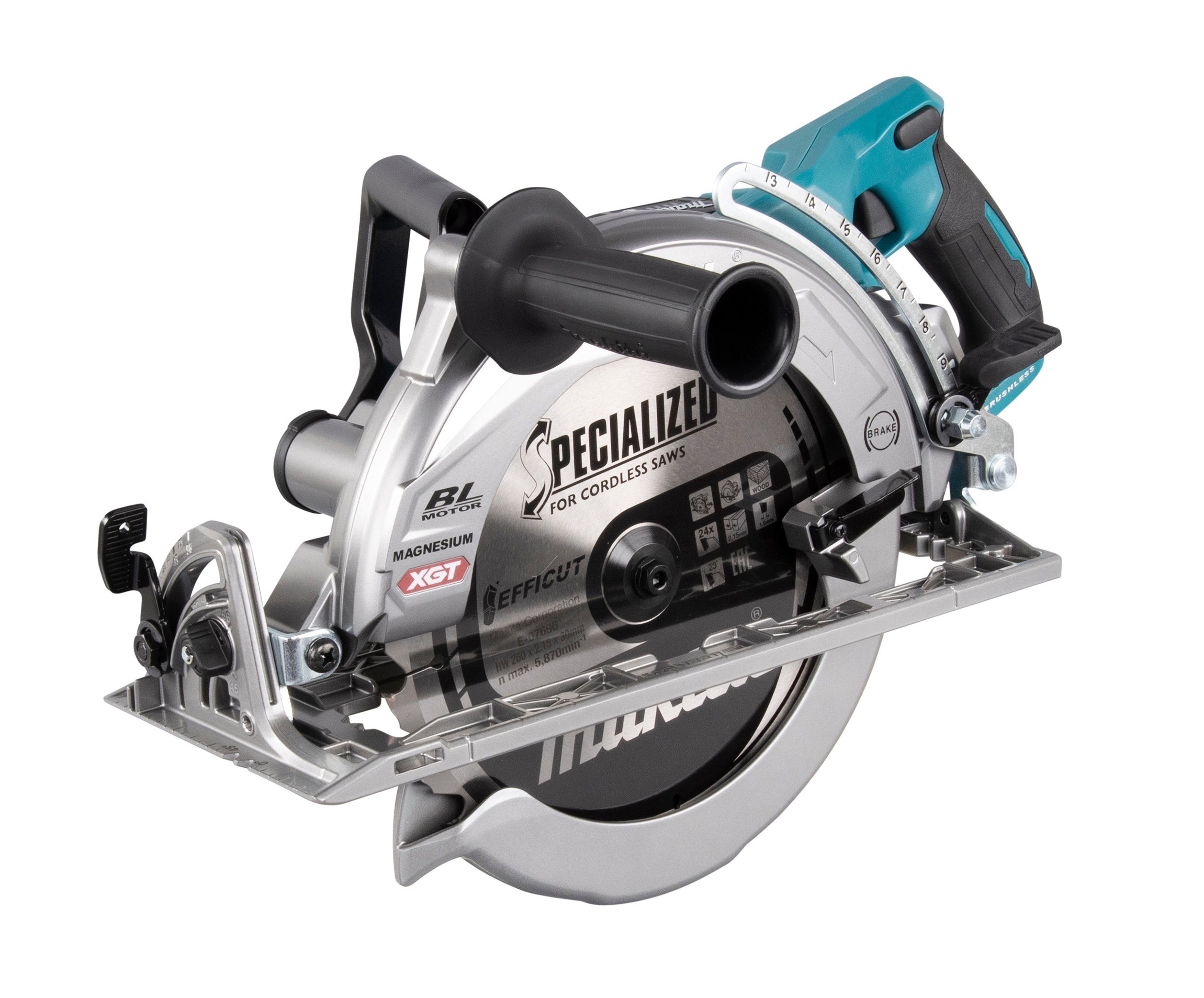 Makita RS002GZ 40V XGT Rundsav 260 mm, rear hand – Solo