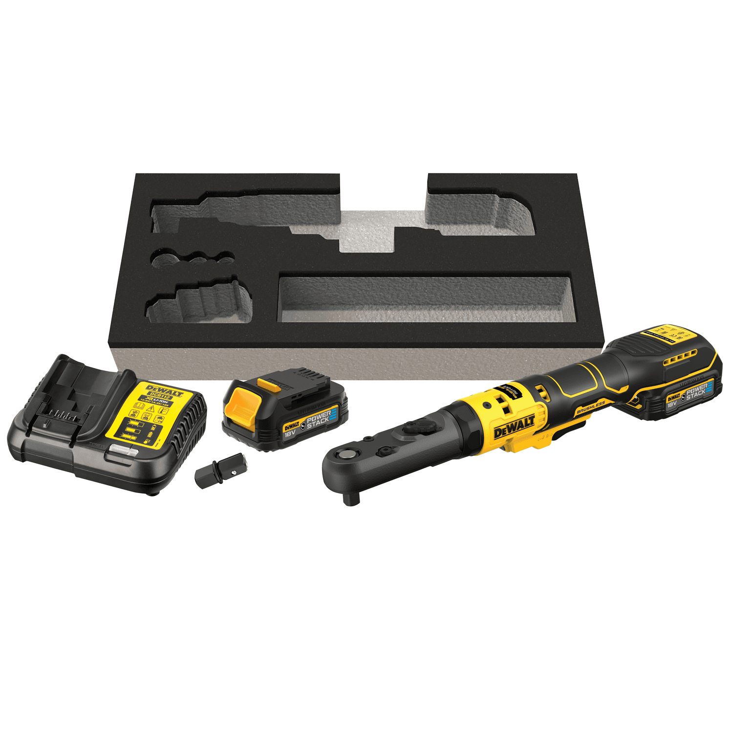 Dewalt DCF510E2G-QW 18V XR Slagnøgle med 2 stk. 1,7Ah PowerStack batteri og lader