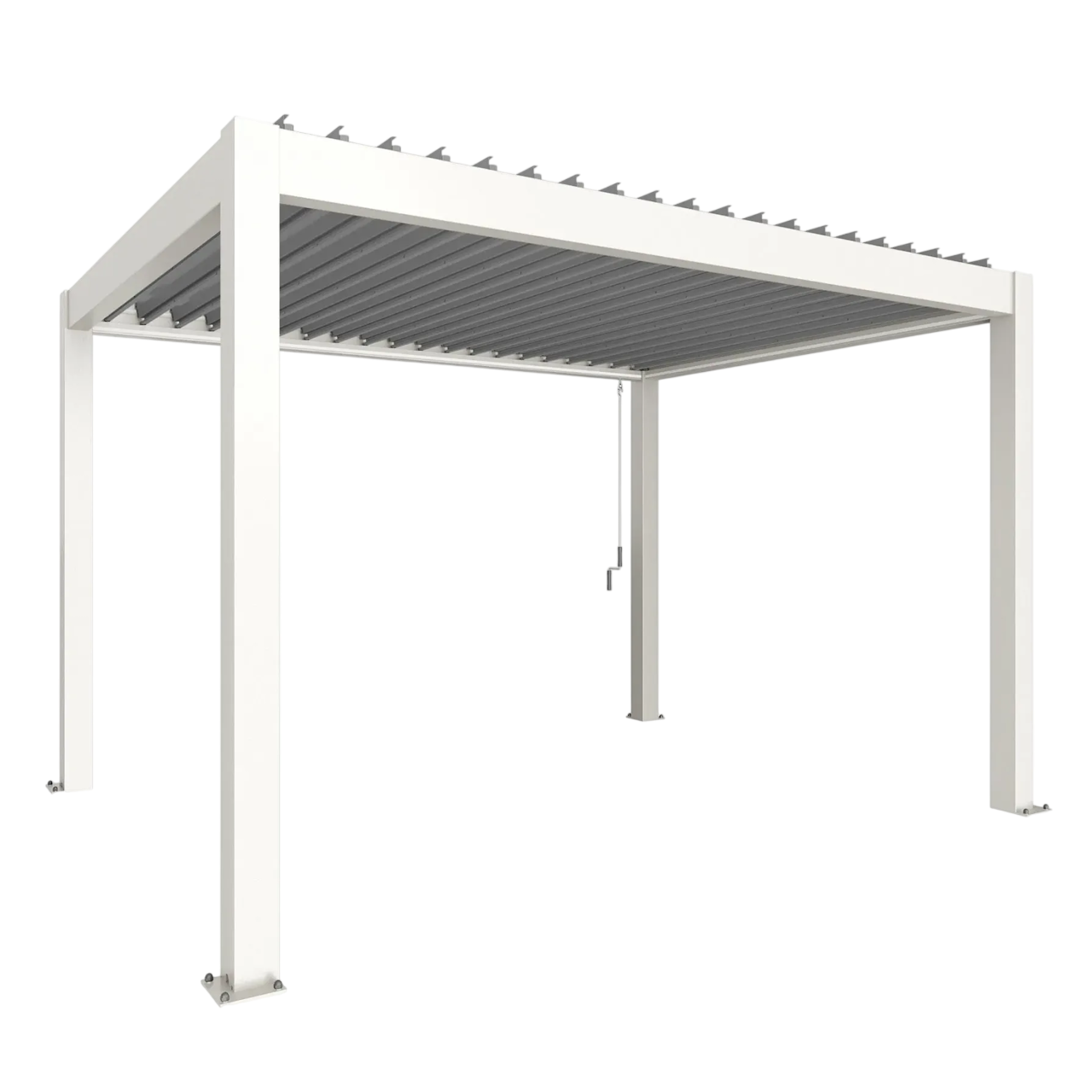 Biohort Str. 4×3 Pergola i hvid/sølv metallic