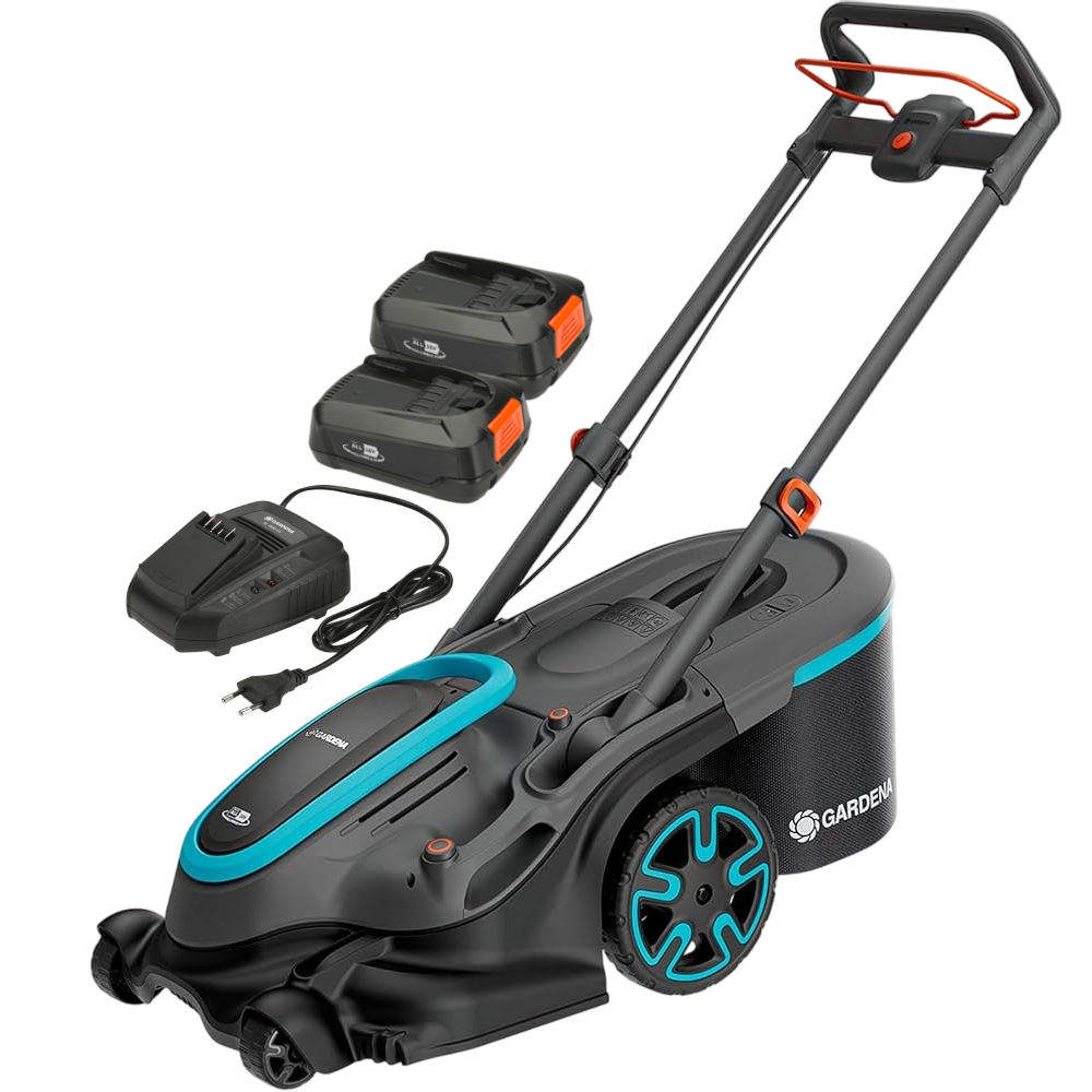 Gardena PowerMax Duo 46/36V Plæneklipper med 2 stk. 4,0Ah batteri og lader