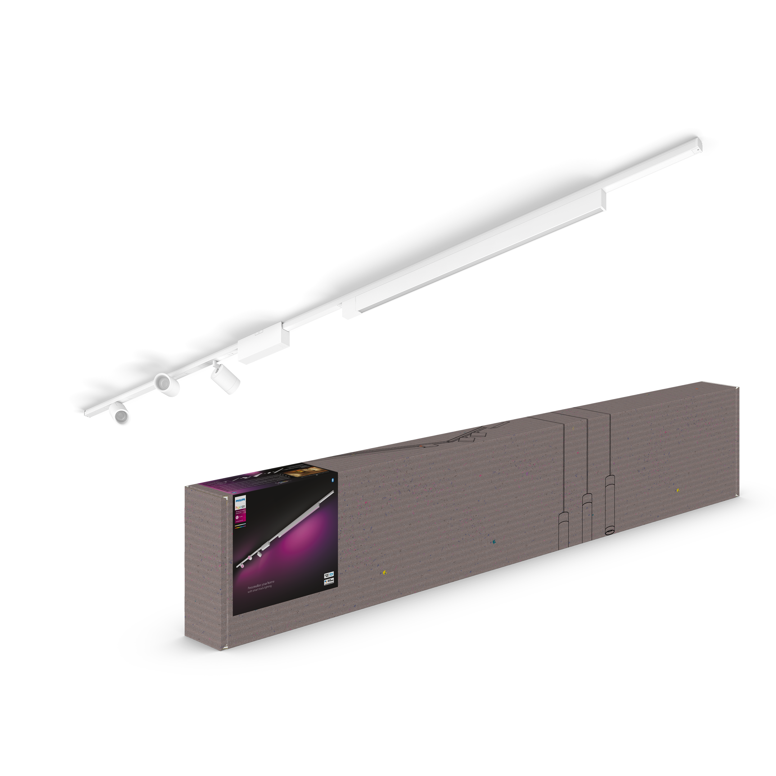 Philips Hue Perifo Loft WCA Lysskinnesæt 3 spots + 1 lysbar i hvid