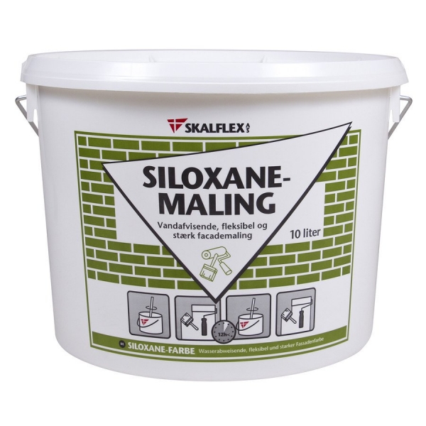 Skalflex Siloxanemaling facademaling hvid - 10 liter