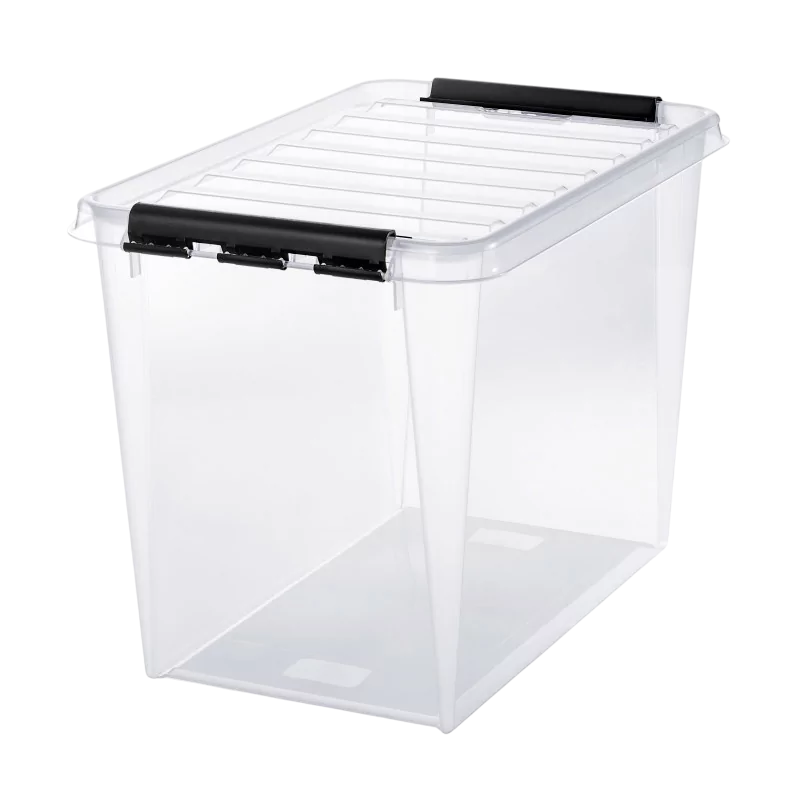 SmartStore Classic 66 L Opbevaringskasse med låg i transparent
