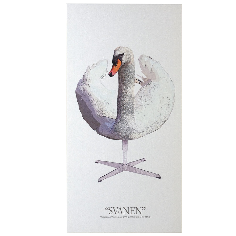 Art Acoustic ÆKS Akustikbillede Svanen i hvid 9×600×1200 mm
