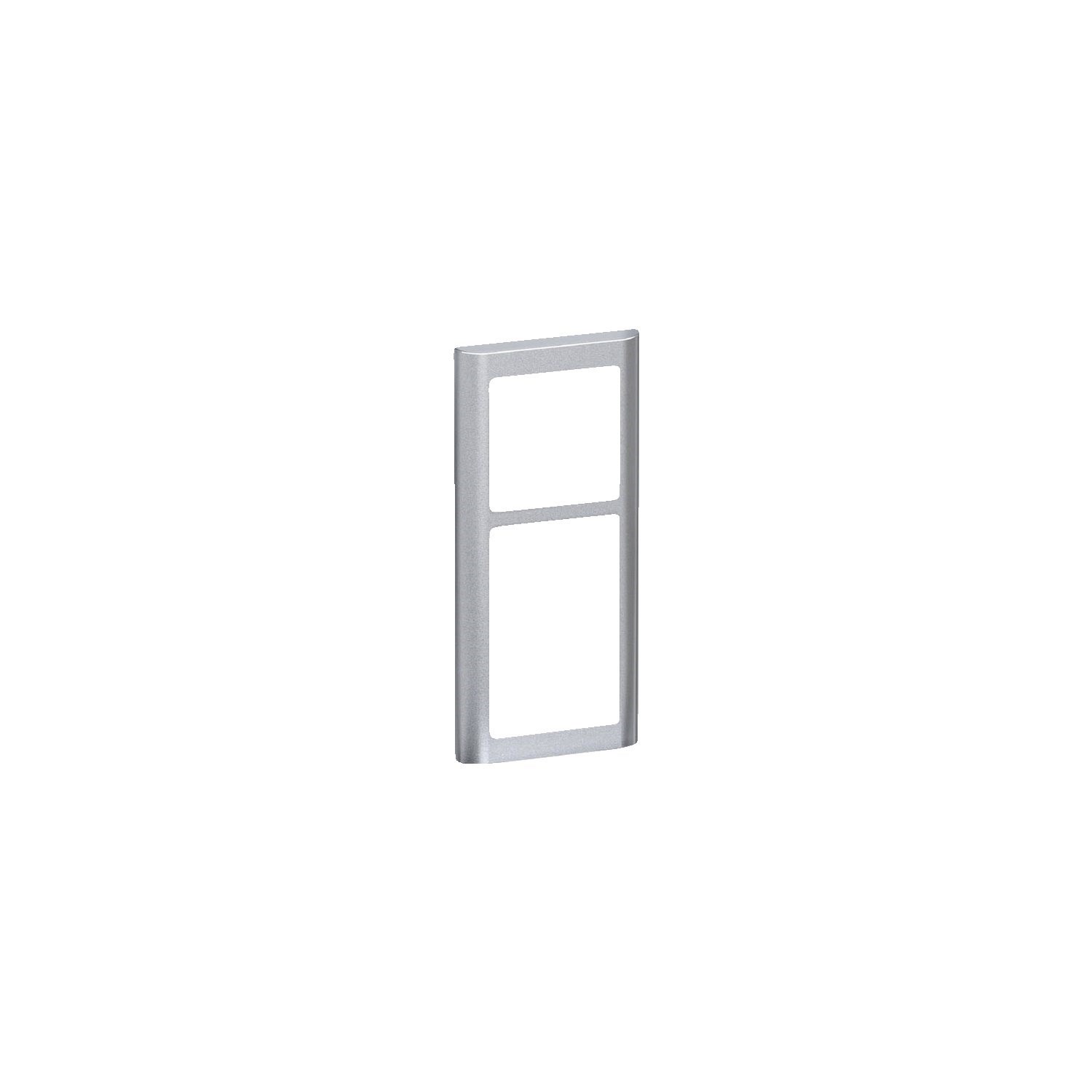 LK FUGA Soft designramme med monteringsramme 2 1/2 modul stålmetallic