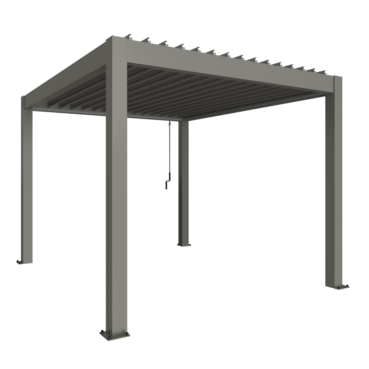 Biohort Str. 3×3,5 Pergola i kvartsgrå metallic
