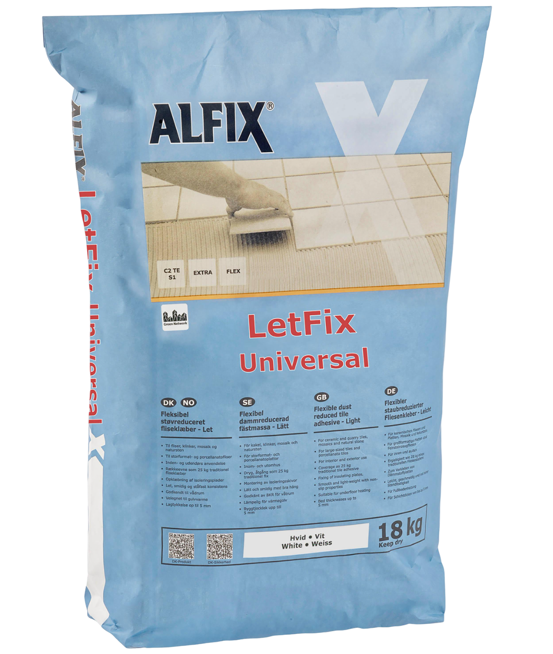 Alfix LetFix Universal Fliseklæb 18 kg