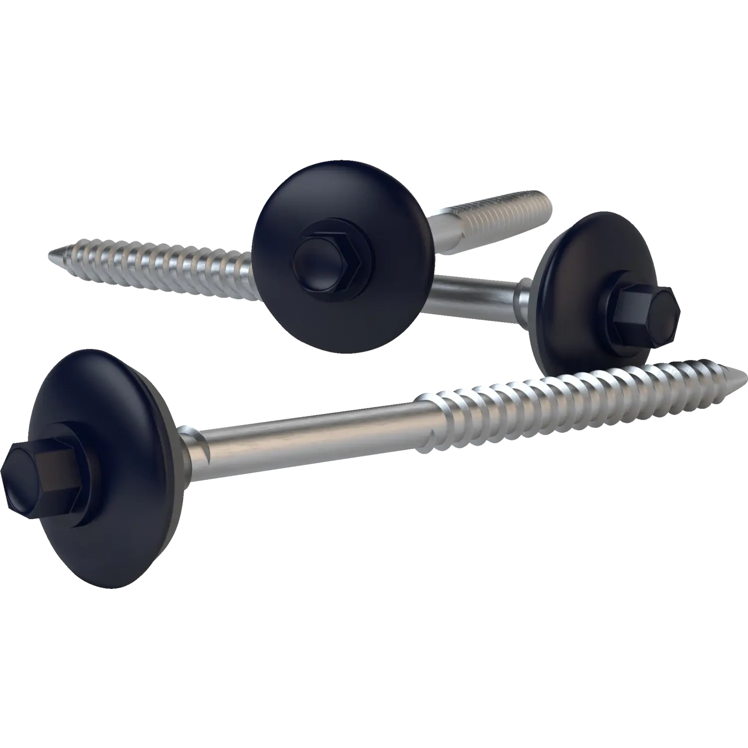 Swisspearl 100 Tagskrue med EDPM skive 6x120 mm i sortblå - 100 stk.