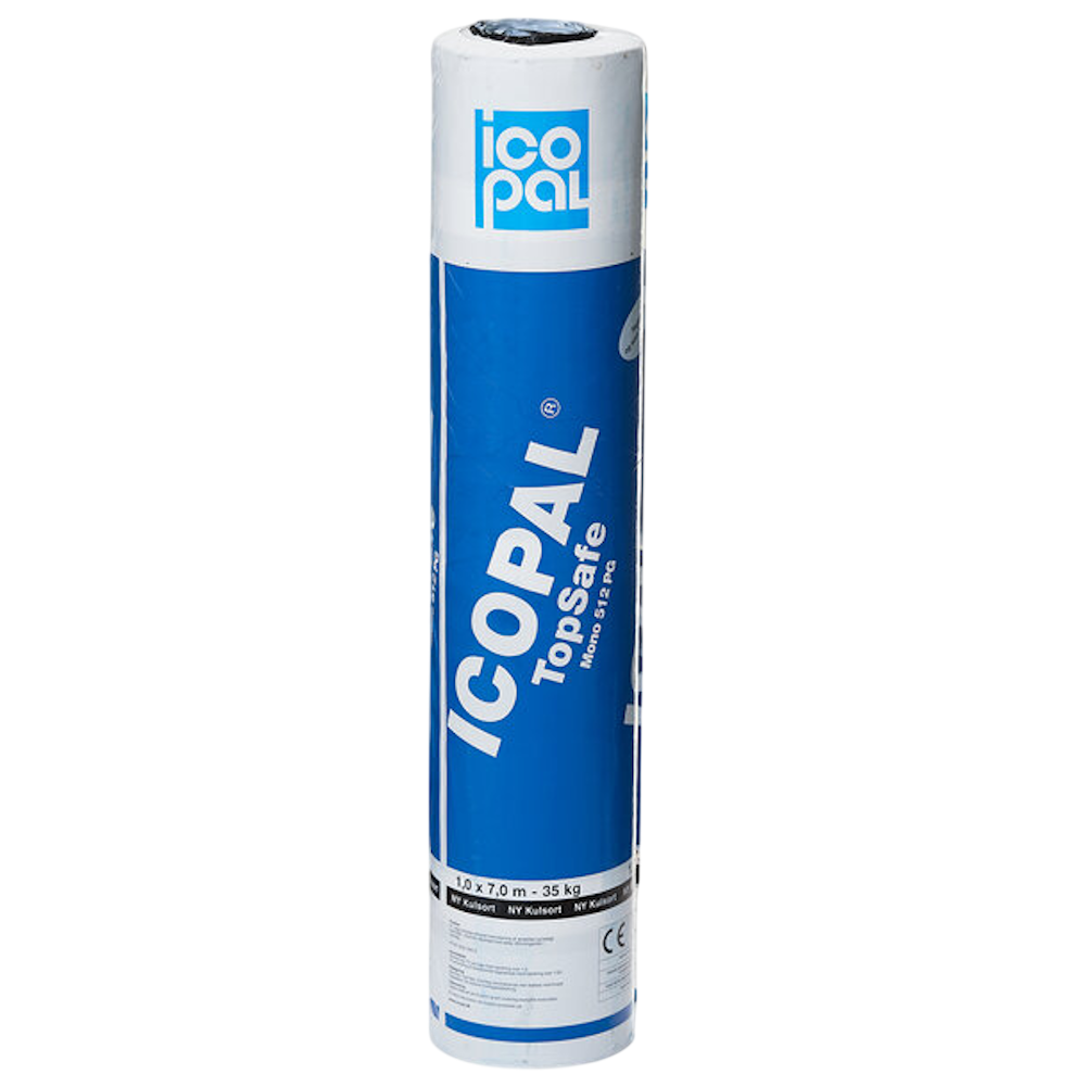 Icopal Topsafe Mono 512 PG Tagpap Sort 1 x 5 m