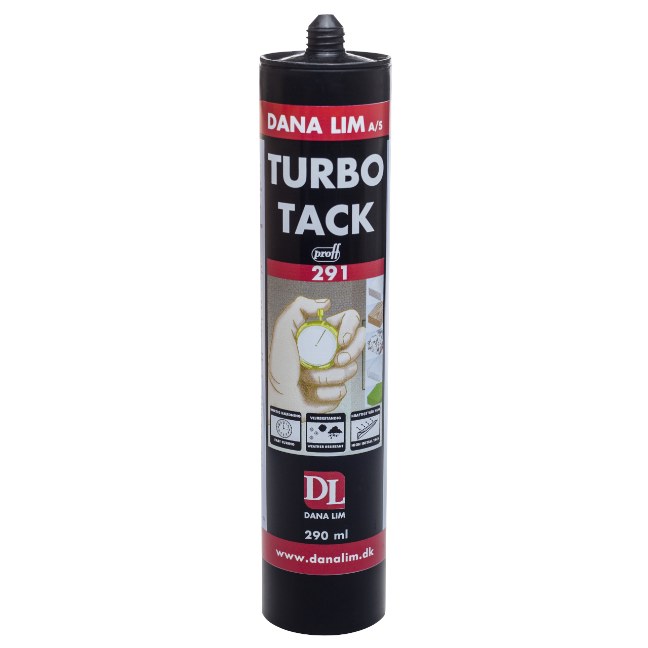 Dana Lim Turbo Tack 291 Montagelim i sort 290ml
