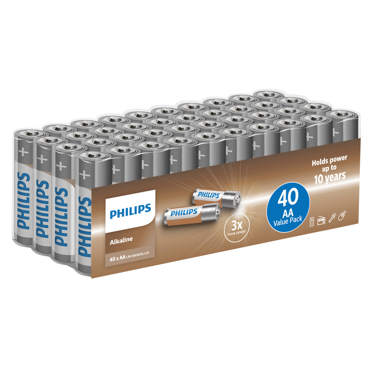 Philips AA Batteri - 40 stk.