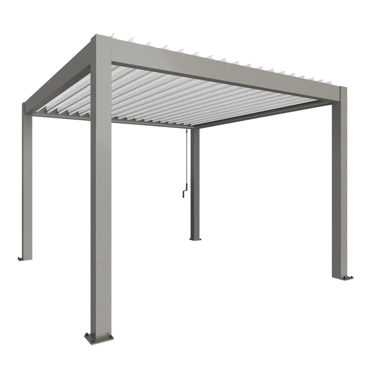 Biohort Str. 3,5×3,5 Pergola i kvartsgrå metallic/hvid