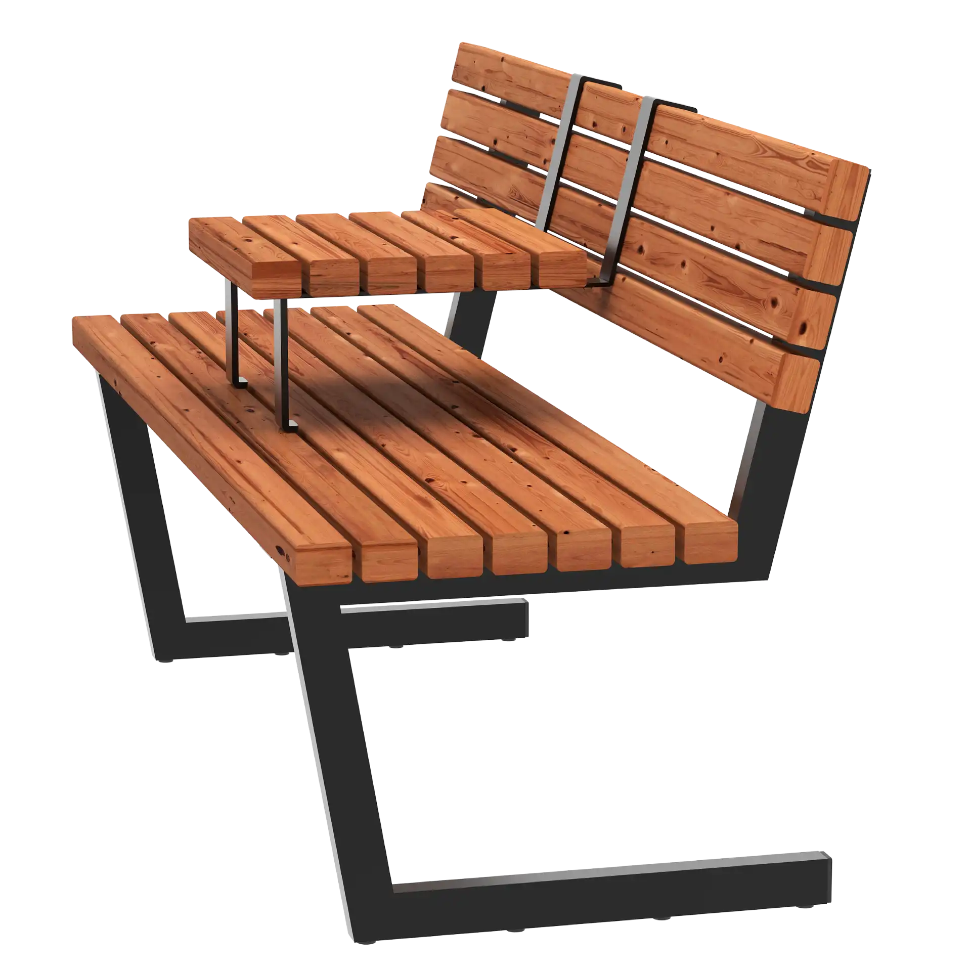 Plus Relax Bænk med hængebord 150 cm i ThermoWood