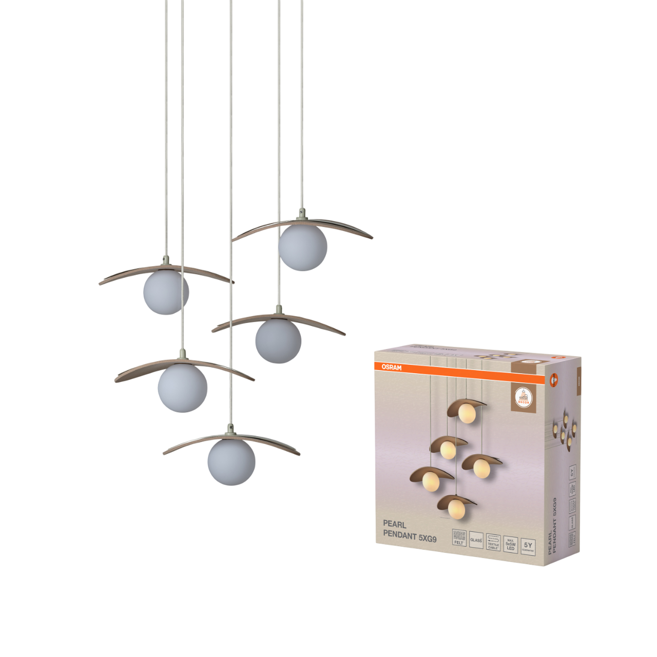 Osram Decor Pearl 5 Pendel i beige