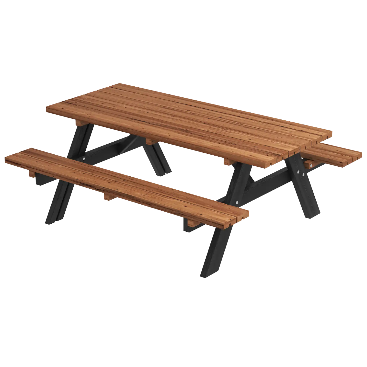 Plus Bord-/bænkesæt 177 cm i gyldenbrun ThermoWood/sort RAL 9005